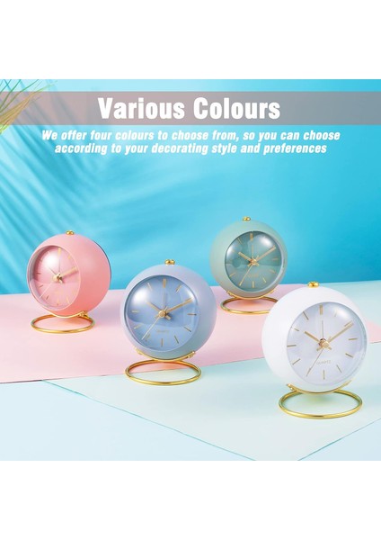 Pille Çalışan Işıklı Masa Çalar Saatler, Retro Sessiz Geçiş Yok Analog Küçük Saat, Başucu / Yatak Odası Için Yüksek Sesli Vintage Masa Çalar Saatler (Pembe) (Yurt Dışından) fiyatları