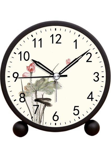 Analog Çalar Saat 4 Inç, Pille Çalışan Tiksiz Sessiz Küçük Masa Saati Gece Işığı ile Komidin Yatak Odası Için Masa Saati (Yurt Dışından)