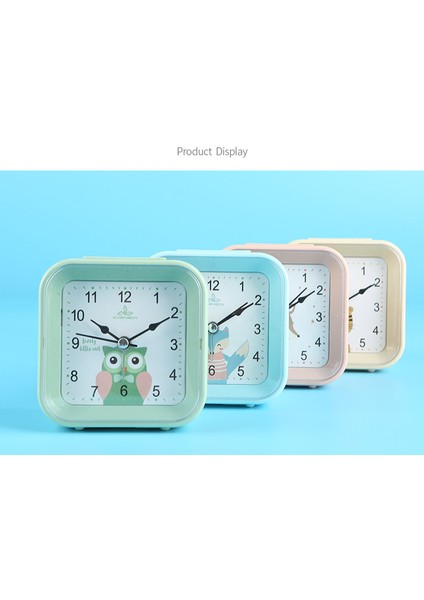 3.78 Inç Basit Stil Sessiz Gece Lambası ile Öğrenci Çocuk Yetişkin Sevimli Saat Yatak Odası Başucu Küçük Çalar Saat (Krem Rengi) (Yurt Dışından) fırsatları
