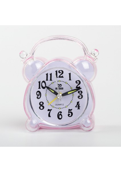 Yatak Odası Çalar Saat, Şeffaf Taşınabilir Çalar Saat, Öğrenci Ev Dekorasyonu Masaüstü Saati (Yurt Dışından)