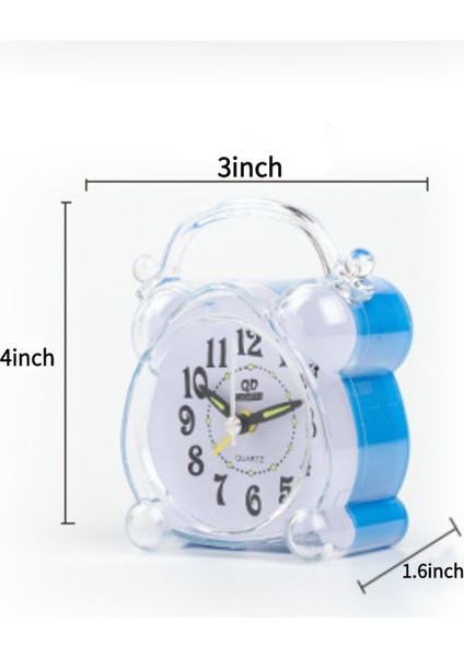 Yatak Odası Çalar Saat, Şeffaf Taşınabilir Çalar Saat, Öğrenci Ev Dekorasyonu Masaüstü Saati (Yurt Dışından) modelleri