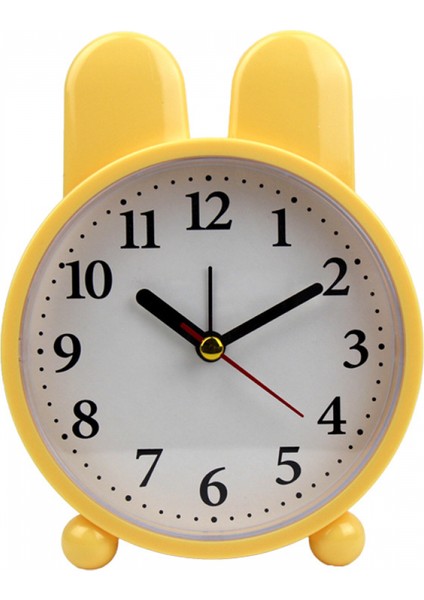Çocuk Çalar Saat, Karikatür Çalar Saat Küçük Tavşan Çalar Saat, Öğrenci Çocuk Ev Dekorasyonu Masaüstü Saati (Sarı Desensiz) (Yurt Dışından)