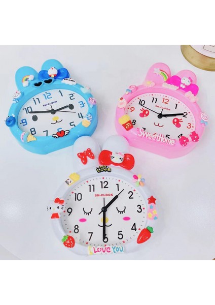 Yatak Odası Çalar Saat, Tavşan Kafası Çalar Saat, Öğrenci Ev Dekorasyonu Masaüstü Saati (Yurt Dışından) modelleri