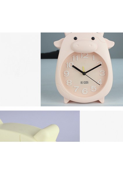 Çocuk Çalar Saat, Karikatür Çalar Saat Küçük Sığır Çalar Saat, Öğrenci Çocuk Ev Dekorasyonu Masaüstü Saati (Pembe) (Yurt Dışından) fırsatları