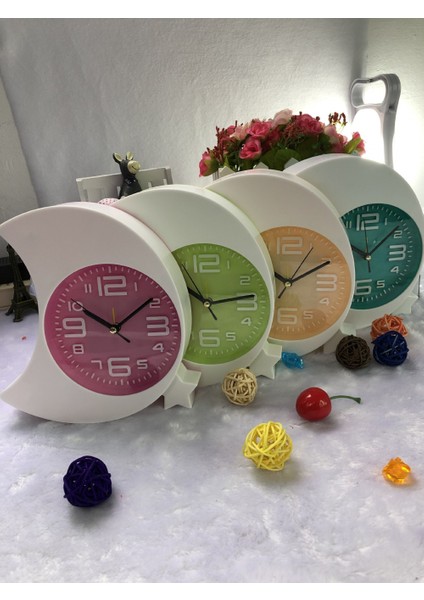 Yatak Odası Çalar Saat, Ay Çalar Saat, Öğrenci Ev Dekorasyonu Masaüstü Saati (Yurt Dışından) fırsatları