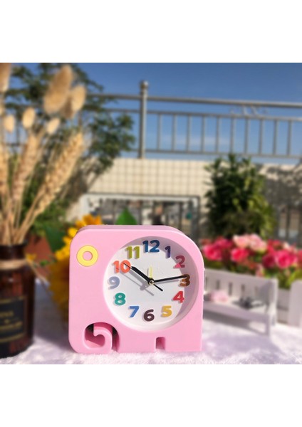 Yatak Odası Çalar Saat, Fil Çalar Saat, Öğrenci Ev Dekorasyonu Masaüstü Saati (Yurt Dışından)