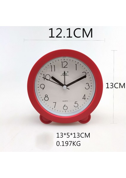 5 Inç Basit Stil Avrupa Tarzı Öğrenci Çocuk Sevimli Saat Yatak Odası Sessiz Başucu Küçük Çalar Saat (Yuvarlak Kırmızı) (Yurt Dışından) fiyatları