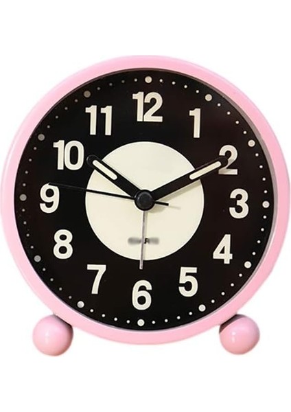 Çalar Saatler Masa Çalar Saati Kolay Ayarlanan Süper Sessiz Çalar Saat Yatak Odası Ofis Başucu Saati Için Işık Fonksiyonlu Dekoratif Saat (Renk : Pembe) (Yurt Dışından)