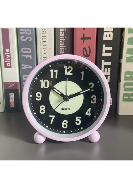 Çalar Saatler Masa Çalar Saati Kolay Ayarlanan Süper Sessiz Çalar Saat Yatak Odası Ofis Başucu Saati Için Işık Fonksiyonlu Dekoratif Saat (Renk : Pembe) (Yurt Dışından) fiyatları
