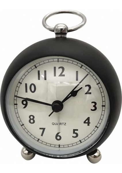 Analog Çalma Saat, Kuvars Saat, Seyahat Çalar Saat, Gece Lambalı, Pille Çalışır, Tik Tak Sesi Çıkarmaz, Siyah (Yurt Dışından)