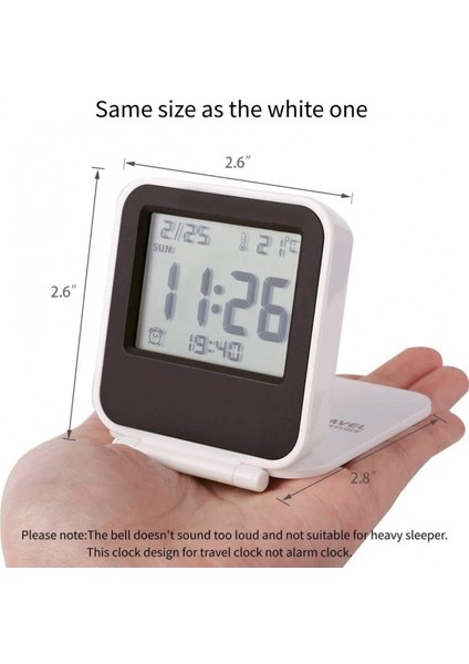 LCD Gece Lambası ile Mini Küçük Dijital Seyahat Çalar Saatler, Pille Çalışan Seyahat Saati, Taşınabilir Katlanır Mini Cep Sıcaklık Saati (Mavi) (Yurt Dışından) fiyatları