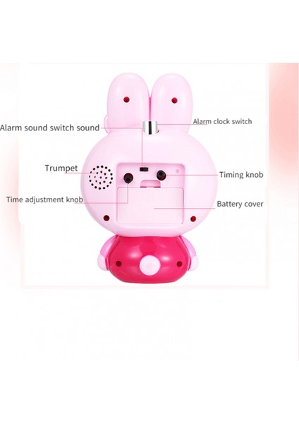 Yatak Odaları Için Çalar Saatler, Karikatür Çalar Saat Tavşan Çalar Saat Gece Lambası, Öğrenci Çocuk Ev Dekorasyonu Masaüstü Saati (Et Tozu) (Yurt Dışından) modelleri