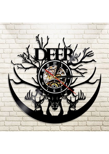 Müzik Vinil Kayıt Duvar Saati -Geyik Kafası Vinil Duvar Saati - Vinil Saat - Oturma Odası Duvar Dekoru - Müzik Aşığı Için Eşsiz Hediyeler (Yurt Dışından) modelleri