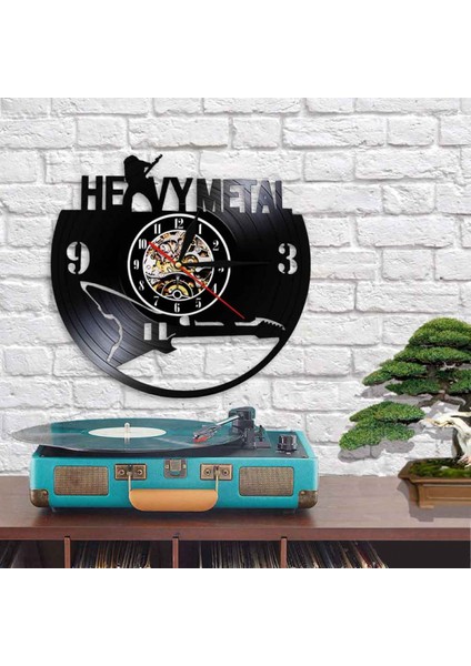 Müzik Vinil Plak Duvar Saati - Rock Grubu Duvar Saati - Vinil Saat - Oturma Odası Duvar Dekoru - Müzik Aşığı Için Eşsiz Hediyeler (Yurt Dışından)