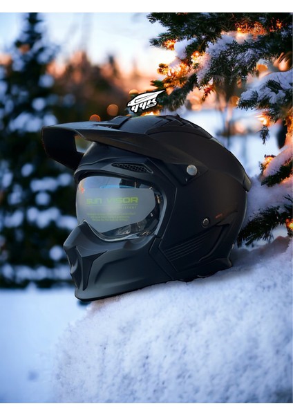 Winner Motors motors Hunter Çift Vizörlü Çene Çıkabilen Modüler Kask