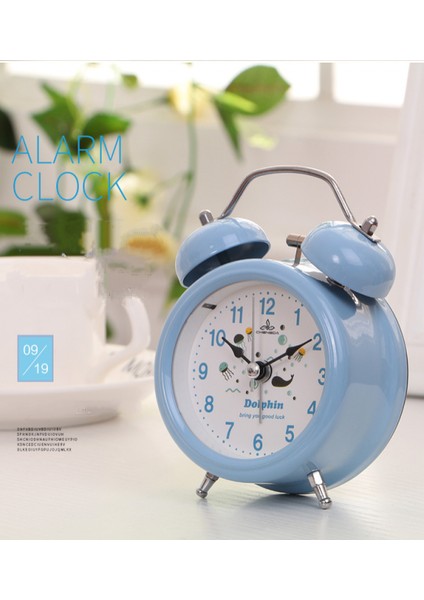 Aydınlık Öğrenci Çocuk Yetişkin Sevimli Saat Yatak Odası Başucu Küçük Çalar Saat (Mavi) ile 4 Inç Basit Stil Metal Çift Çan (Yurt Dışından) fiyatları