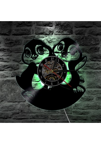 Müzik Vinil Kayıt Duvar Saati -Kuş Vinil Kayıtları LED Işık Duvar Saati - Vinil Saat - Oturma Odası Duvar Dekoru - Müzik Aşığı Için Eşsiz Hediyeler (Yurt Dışından) fırsatları