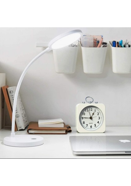 Kare Metal Kasalı Pille Çalışan Çalar Saat, Geçmeyen Analog Kuvars, Yatak Odası/seyahat/masa/çocuklar Için Basit Kullanım (Beyaz) (Yurt Dışından) modelleri