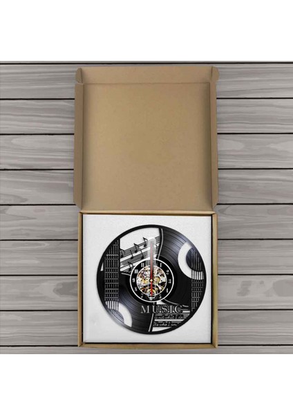 Müzik Vinil Kayıt Duvar Saati - Müzik Aleti Notaları Vinil CD Duvar Saati - Vinil Saat - Oturma Odası Duvar Dekoru - Müzik Severler Için Eşsiz Hediyeler (Yurt Dışından) fırsatları