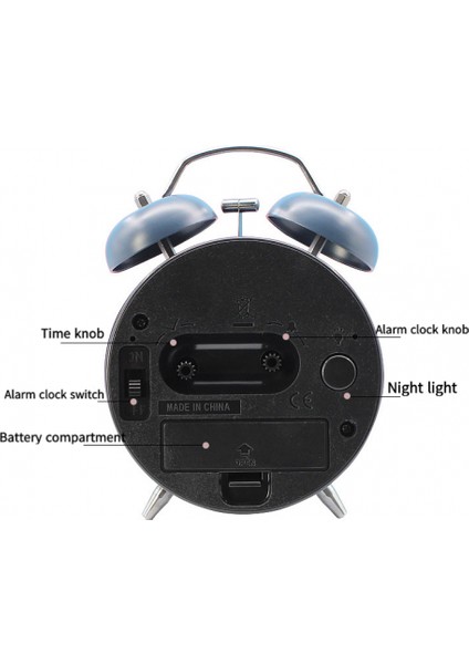 3,8 Inç Çalar Saat, Analog Metal Çalar Saat, Öğrenci Ev Dekorasyonu Masaüstü Saati (Yurt Dışından) fırsatları