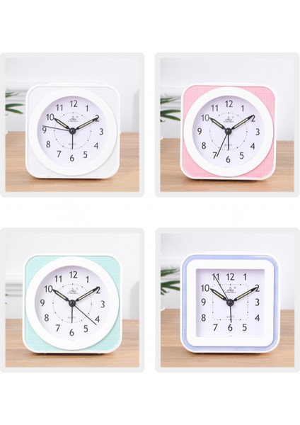 5 Inç Basit Stil Gece Lambası ile Sessiz Öğrenci Çocuk Yetişkin Sevimli Saat Yatak Odası Başucu Küçük Çalar Saat (Beyaz) (Yurt Dışından) modelleri