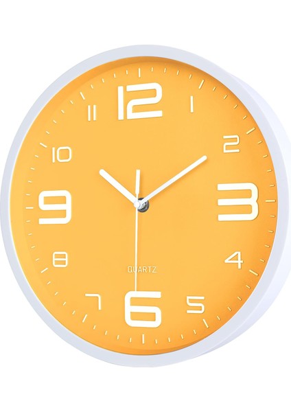 Modern Limon Sarı Duvar Saati 10 Inç Sessiz Sigara Geçiyor Kuvars Saatler Oturma Odası Mutfak Çocuk Odası Için Büyük 3D Rakamlarla (Yurt Dışından) fırsatları