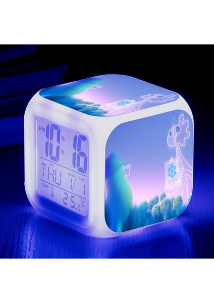 Wekity Anime Zihin Macera Renkli Çalar Saat LED Kare Saat Zaman, Sıcaklık, Alarm, Tarih ile Dijital Çalar Saat (Yurt Dışından)