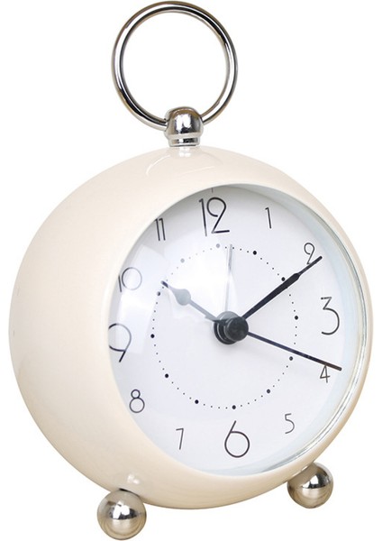 Küçük Masa Saatleri, Klasik Geçmeyen Masa Üstü Çalar Saat Pille Çalışan Arkadan Aydınlatmalı Masa Saati Hd Cam Yatak Odası Oturma Odası Mutfak Iç Mekan Dekoru (Beyaz) (Yurt Dışından)