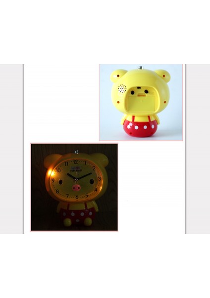 Yatak Odaları Için Çalar Saatler, Karikatür Çalar Saat Piggy Pig Saat Gece Lambası, Öğrenci Çocuk Ev Dekorasyonu Masaüstü Saati (Pembe) (Yurt Dışından)