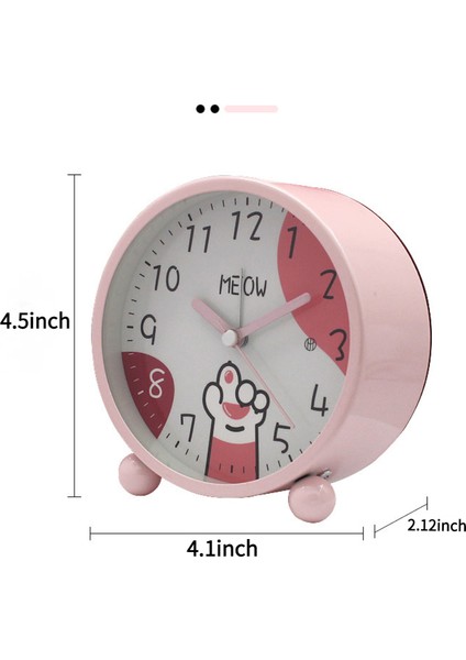 4 Inç Yatak Odası Çalar Saat, Kedi Paw Çalar Saat, Öğrenci Ev Dekorasyonu Masaüstü Saati (Yurt Dışından) fırsatları