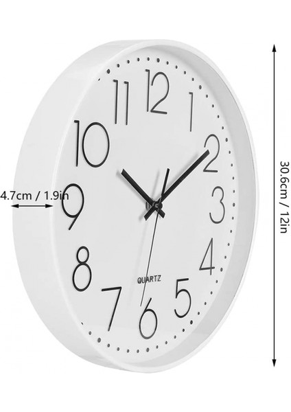 Güzel Ev Duvar Saati, Zarif Duvar Saati, Oturma Odası Yatak Odası Için (Siyah Beyaz) (Yurt Dışından) modelleri
