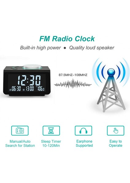 2021 En Yenisi Küçük Dijital Çalar Saatli Radyo - Fm Radyo, Çift USB Şarj Bağlantı Noktası, Çift Alarm, Ayarlanabilir Ses ve Parlaklık Kısıcı, Uyku Zamanlayıcısı (Yurt Dışından) modelleri