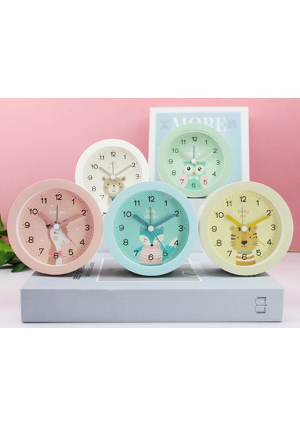 Yatak Odaları Için Çalar Saatler, Karikatür Çalar Saat Yuvarlak Geyik Çalar Saat Gece Lambası, Öğrenci Çocuk Ev Dekorasyonu Masaüstü Saati (Beyaz) (Yurt Dışından) modelleri