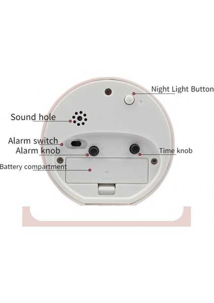 Yatak Odaları Için Çalar Saatler, Karikatür Çalar Saat Yuvarlak Geyik Çalar Saat Gece Lambası, Öğrenci Çocuk Ev Dekorasyonu Masaüstü Saati (Beyaz) (Yurt Dışından) fırsatları