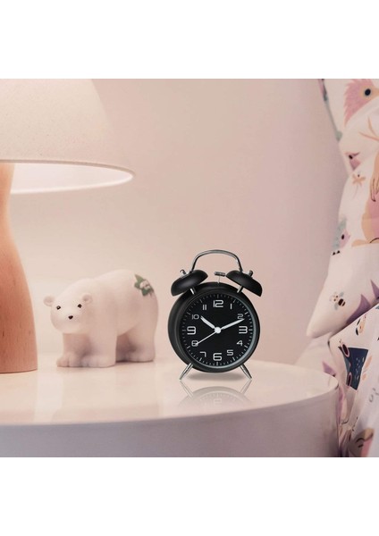 Sessiz Aydınlık Saat Stereo Dijital Mekanik Çan Küçük Çalar Saat Moda Tembel Çocuk Elektronik Saat 4 Inç (Renk: Siyah) (Yurt Dışından) fiyatları
