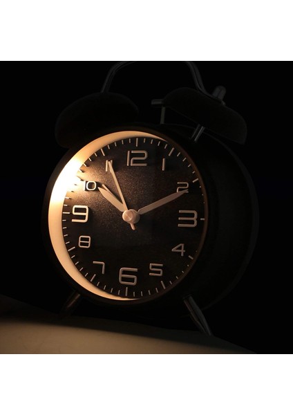 Sessiz Aydınlık Saat Stereo Dijital Mekanik Çan Küçük Çalar Saat Moda Tembel Çocuk Elektronik Saat 4 Inç (Renk: Siyah) (Yurt Dışından) modelleri