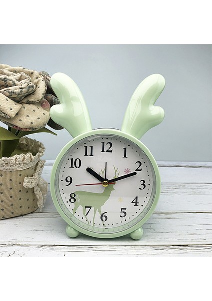 Yatak Odası Çalar Saat, Boynuz Çalar Saat, Öğrenci Ev Dekorasyonu Masaüstü Saati (Yurt Dışından)