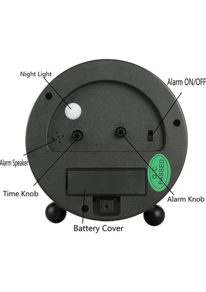 Çalar Saat, 4 Inç Sessiz Gece Işığı ile Geçmeyen Mini Saat, Pille Çalışan, Yatak Odası, Masa, Çalışma, Ofis ve Çalışma Için, Siyah (Yurt Dışından) modelleri