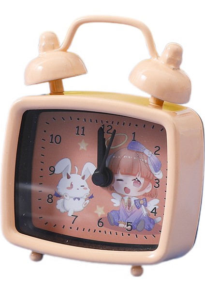Mini Küçük Alarm Saati, Kız ve Erkek Çocuklar Için Basit Yaratıcı Saat, Öğrenci Odasındaki Başucu Alarm Saati Için Uygun (Yurt Dışından)
