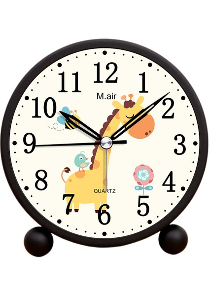 Analog Çalar Saat 4 Inç, Pille Çalışan Tiksiz Sessiz Küçük Masa Saati Gece Işığı ile Komidin Yatak Odası Için Masa Saati (Yurt Dışından)