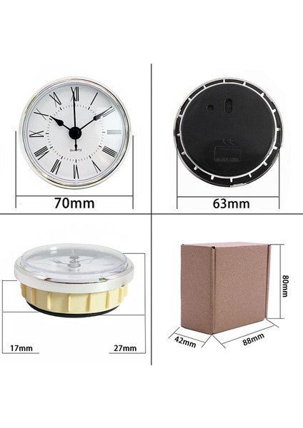 70 mm Saat Ek Parçası Dijital Yuvarlak Kendin Yap Roma Barındırdığı Çan Başı Saat Başı, Kuvars Mekanizması, Metal Saat Dekor, Okul, Oturma Odası Için Sessiz (Yurt Dışından) modelleri