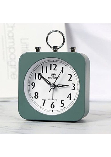 Alarm Kare Masa Masa Saati Sizi Uyandırır Sessiz Çalışma Yatak Odası Ofis Için Mükemmel Yeşil (Yurt Dışından)