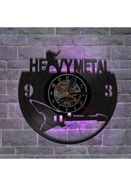 Müzik Vinil Plak Duvar Saati - Rock Grubu LED Işık Duvar Saati - Rock Grubu Vinil Saat - Oturma Odası Duvar Dekoru - Müzik Aşığı Için Eşsiz Hediyeler (Yurt Dışından)