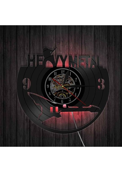 Müzik Vinil Plak Duvar Saati - Rock Grubu LED Işık Duvar Saati - Rock Grubu Vinil Saat - Oturma Odası Duvar Dekoru - Müzik Aşığı Için Eşsiz Hediyeler (Yurt Dışından)