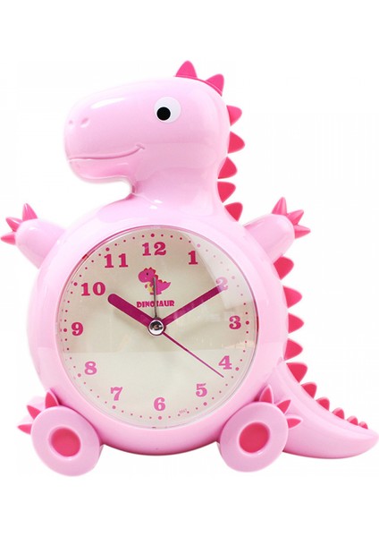 Çocuk Çalar Saat, Karikatür Çalar Saat Dinozor Saat Gece Lambası, Öğrenci Çocuk Ev Dekorasyonu Masaüstü Saati (Pembe) (Yurt Dışından)