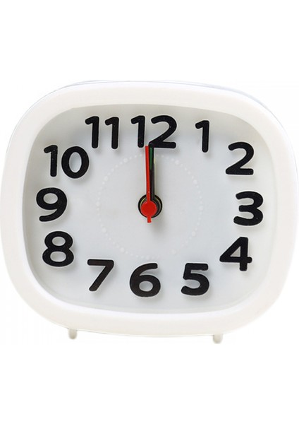 3.85 Inç Basit Moda Çalar Saat Dilsiz Ev Öğrenci Çalar Saat Karikatür Çalar Saat Çocuk Başucu Çalar Saat (Beyaz) (Yurt Dışından)