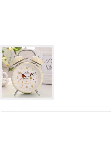 Aydınlık Öğrenci Çocuk Yetişkin Sevimli Saat Yatak Odası Başucu Küçük Çalar Saat ile 4 Inç Basit Stil Metal Çift Çan (Sarı) (Yurt Dışından) fırsatları