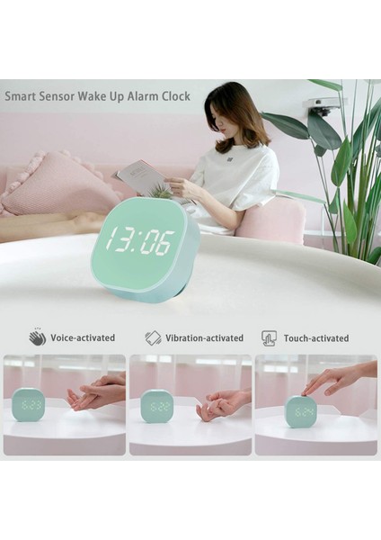 Justup Dijital Çalar Saatçok Fonksiyonlu Manyetik LED Akıllı Sensör Çocuklar Için Sevimli Çalar Saat --- Pembe (Yurt Dışından) fiyatları