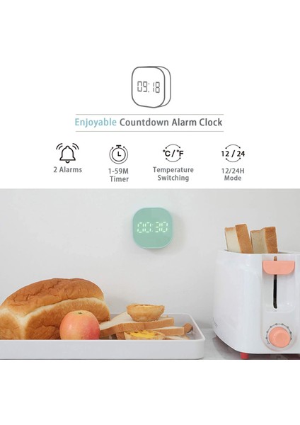 Justup Dijital Çalar Saatçok Fonksiyonlu Manyetik LED Akıllı Sensör Çocuklar Için Sevimli Çalar Saat --- Pembe (Yurt Dışından) modelleri