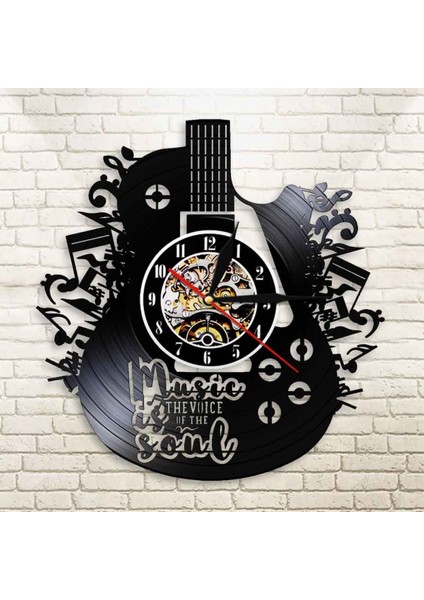 Gitar Vinil Duvar Saati Tatil Için Hediyeler, 12 ”siyah Müzik Duvar Saati Enstrüman Sanat Doğum Günü Duvar Dekoru Için Erkekler Kadınlar Için Benzersiz Hediyeler (Yurt Dışından) fiyatları